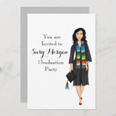Illustration de mode Latina Graduate Invitation (Devant / Derrière)