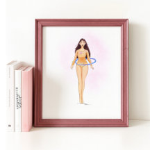 Illustration de mode minimaliste, impression d'art