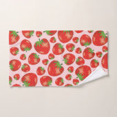 Illustration De Motif De Fraise Sur Rose Clair (Serviette à main)