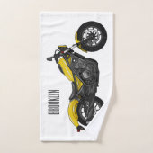 Illustration de moto Cruiser (Serviette à main)
