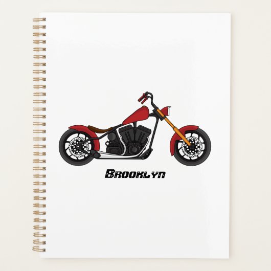 Illustration de moto de style chopper (Devant)