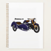 Illustration de moto pourpre Sidecar (Devant)