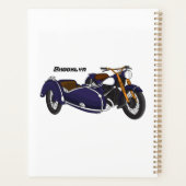 Illustration de moto pourpre Sidecar (Dos)