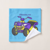 Illustration de moto Purple Quad (Gant de toilette)