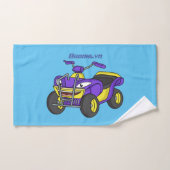 Illustration de moto Purple Quad (Serviette à main)