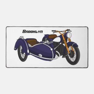 Illustration de moto violette avec side-car