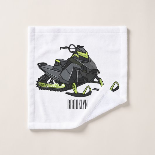 Illustration de motoneige (Gant de toilette)