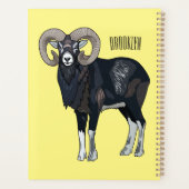 Illustration de mouflon, mouton (Dos)
