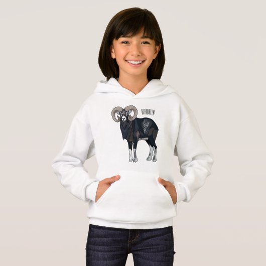 Illustration de mouflon, mouton (Devant entier)