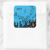 Illustration de musique autocollants monogrammes p (Sac)
