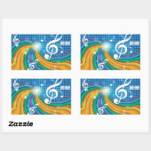 Illustration de musique autocollants monogrammes p (Feuille)
