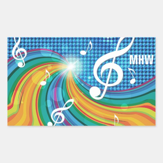 Illustration de musique autocollants monogrammes p (Devant)