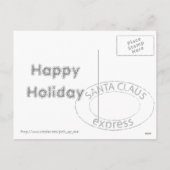 Illustration de Noël noir et blanc Carte postale (Dos)