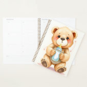 Illustration de nounours bébé à l'aquarelle mignon (Devant avec enveloppe)