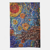 Illustration de nuit étoilée colorée serviette de (Vertical)