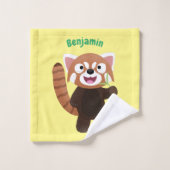 Illustration de panda rouge mignon (Gant de toilette)