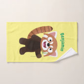 Illustration de panda rouge mignon (Serviette à main)