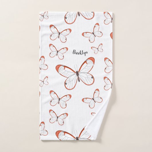 Illustration de papillon en verre (Serviette à main)