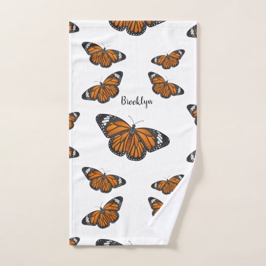 Illustration de papillon monarque (Serviette à main)