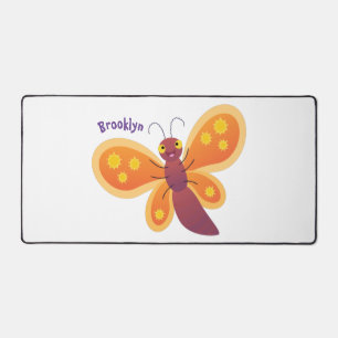 Illustration de papillon orange joyeux et mignon e