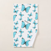Illustration de papillons Morpho (Serviette à main)