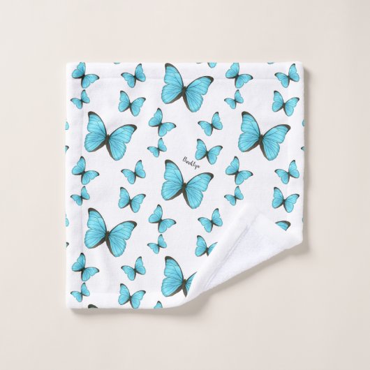 Illustration de papillons Morpho (Gant de toilette)
