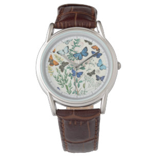 Illustration de papillons sur une montre