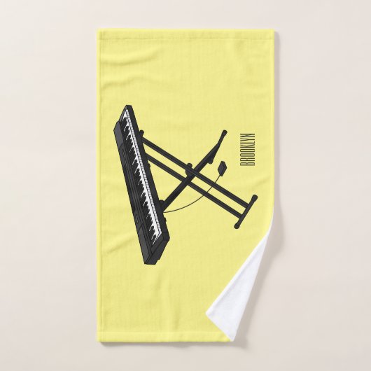 Illustration de piano clavier (Serviette à main)