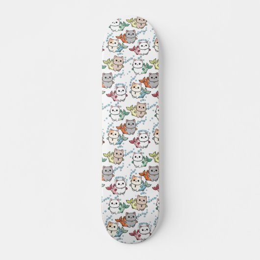 Illustration de poisson chat sur skateboard (Devant)