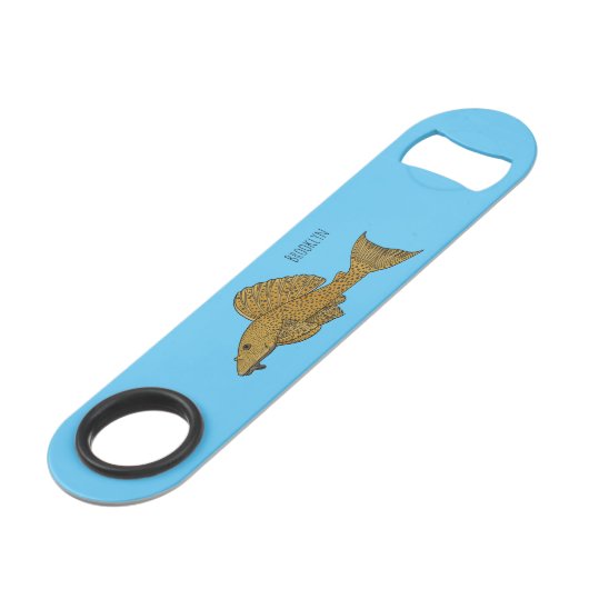 Illustration de poisson Pleco (Dos Angle)