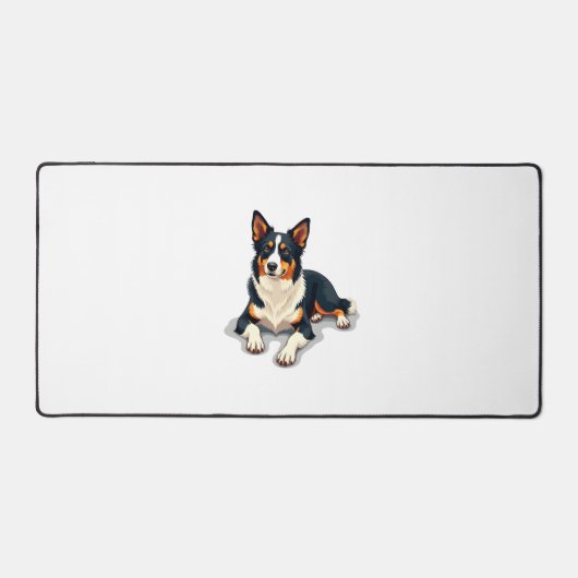 Illustration de portrait de Border Collie tricolor (Recto)