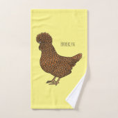 Illustration de poulet à la polis chamois (Serviette à main)