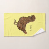 Illustration de poulet à la polis chamois (Serviette à main)