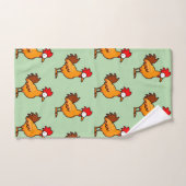 Illustration de poulet de dessin animé drôle (Serviette à main)