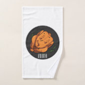 Illustration de poulet rôti (Serviette à main)