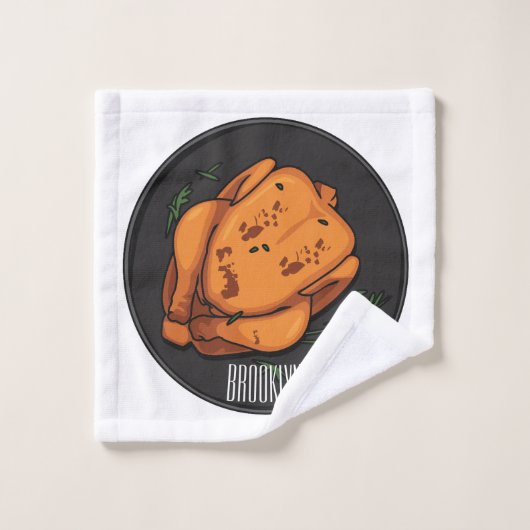 Illustration de poulet rôti (Gant de toilette)