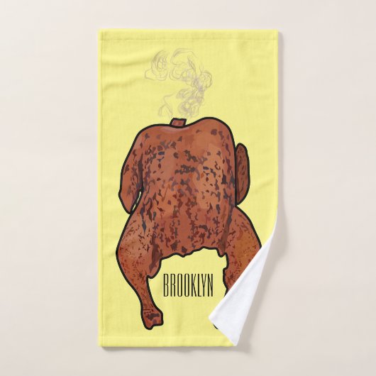 Illustration de poulet rôti (Serviette à main)