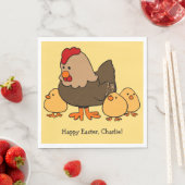 Illustration de poulet serviettes en papier texte (En situation)