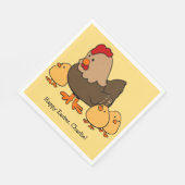 Illustration de poulet serviettes en papier texte (Coin)