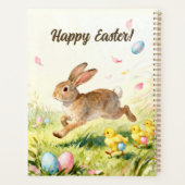 Illustration de printemps de lapin de Pâques vinta (Dos)