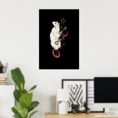 Illustration de rat blanc gothique - Impression Gi (Bureau à domicile)