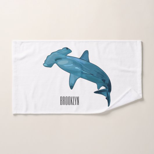 Illustration de requin marteau (Serviette à main)