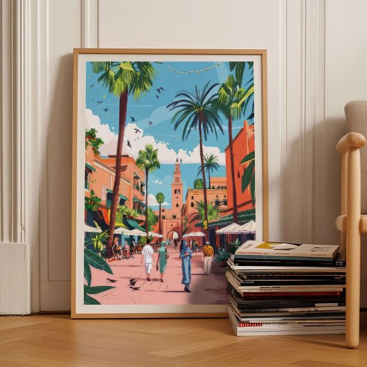 Illustration de Riad marocain Impression du Maroc