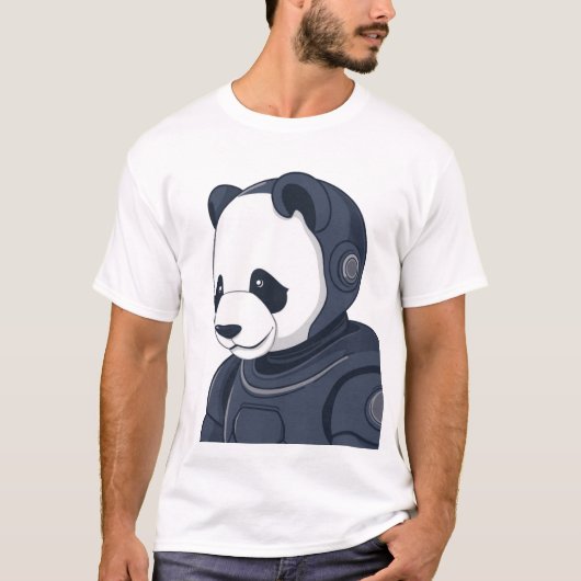 Illustration de robot Panda - T-shirt graphique Sc (Devant)
