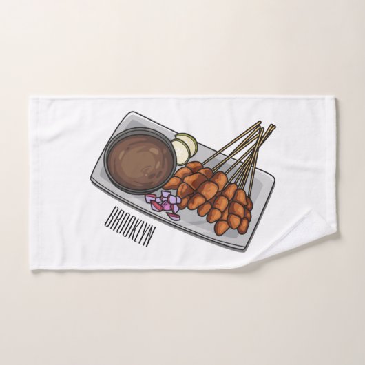 Illustration de Satay (Serviette à main)