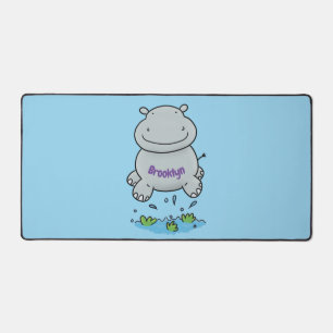 Illustration de saut en hippo mignon