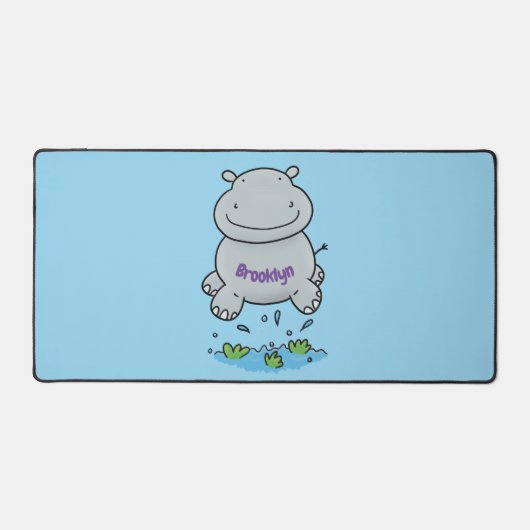 Illustration de saut en hippo mignon (Recto)