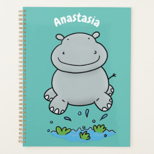 Illustration de saut en hippo mignon
