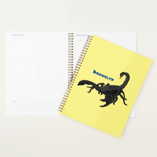 Illustration de scorpion noir affamé  (Devant avec enveloppe)