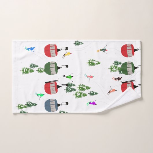 Illustration de ski rétros (Serviette à main)